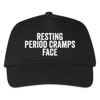 Period pain at rest – funny facial expressions - Kids’ Baseball Cap - black - Front