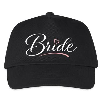 Bridal lettering with heart - Kids’ Baseball Cap - black - Front