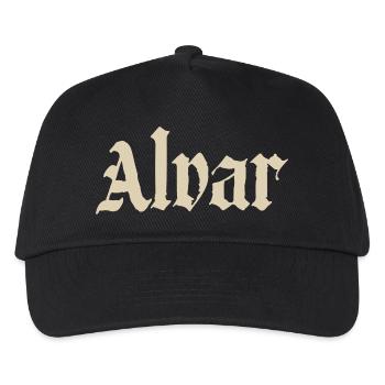 Alvar Gothic Schriftdesign - Kinder Basecap - Schwarz - Vorne