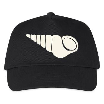 Coastal spiral shell sketch - Kids’ Baseball Cap - black - Front