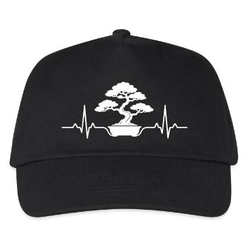 Japanische Bonsai-Baum Pflanze Herzschlag Bonsai - Kinder Basecap - Schwarz - Vorne
