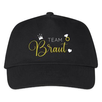 Team Braut - Kinder Basecap - Schwarz - Vorne