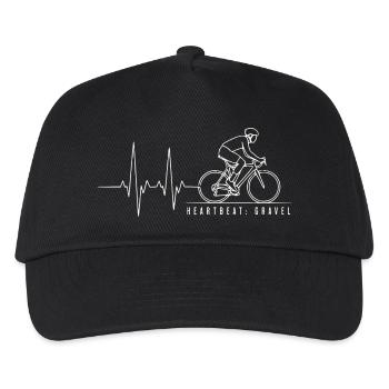 Heartbeat Gravel Bike - Kinder Basecap - Schwarz - Vorne