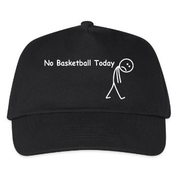 No basketball today – funny basketball player - Kids’ Baseball Cap - black - Front