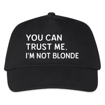 Brünette Humor Du kannst mir vertrauen Ich bin nicht blond - Kinder Basecap - Schwarz - Vorne