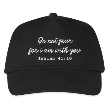 Christliches Zitat Do not fear - Kinder Basecap - Schwarz - Vorne