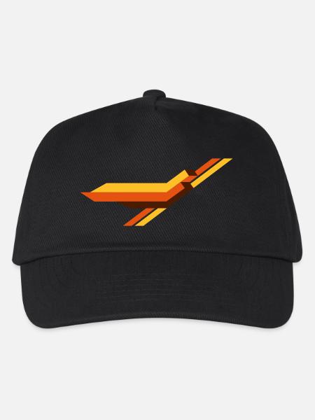 stripe - Kinder Basecap - Schwarz