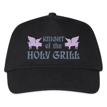 Knight of the holy grill (Txt, 2c) - Casquette de baseball Enfant - noir - Devant