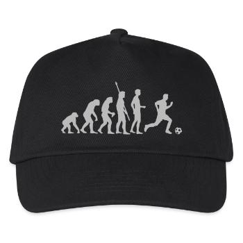evolution_fussball_weiss - Kinder Basecap - Schwarz - Vorne