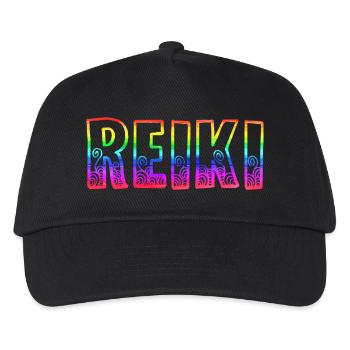 reiki rs regenbogen - Kinder Basecap - Schwarz - Vorne