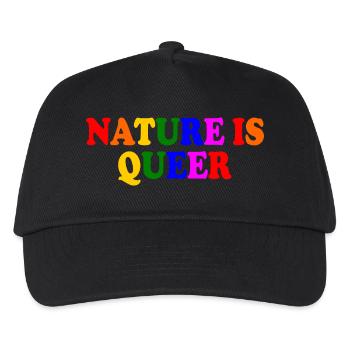 Nature is queer - Kids’ Baseball Cap - black - Front