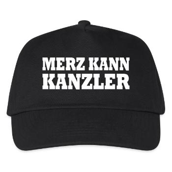 Merz kann kanzler - Kinder Basecap - Schwarz - Vorne