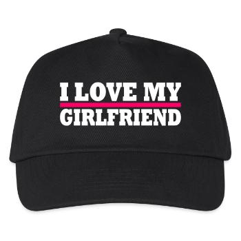 I love my girlfriend - Kinder Basecap - Schwarz - Vorne