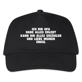 I'm a grandpa and I love my grandson - Kids’ Baseball Cap - black - Front
