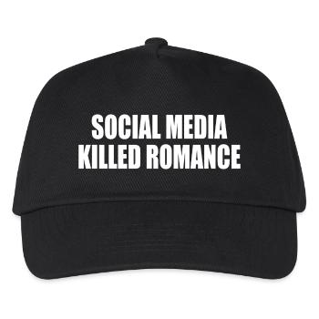 social media killed romance - Kids’ Baseball Cap - black - Front