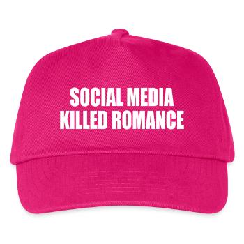 social media killed romance - Kinder Basecap - Fuchsia - Vorne