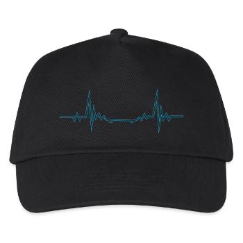 Heart Line Skateboard - Kids’ Baseball Cap - black - Front