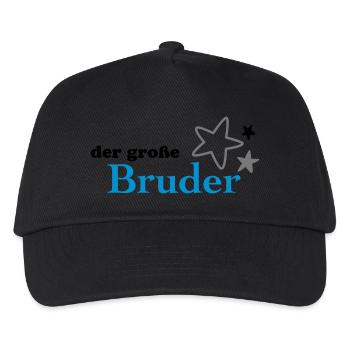 Der große Bruder - Kinder Basecap - Schwarz - Vorne
