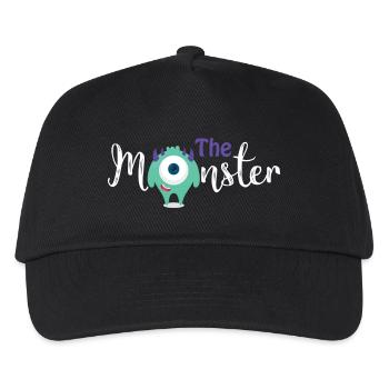 Eltern - Kind - Partnerlook - Monster Kind - Kinder Basecap - Schwarz - Vorne