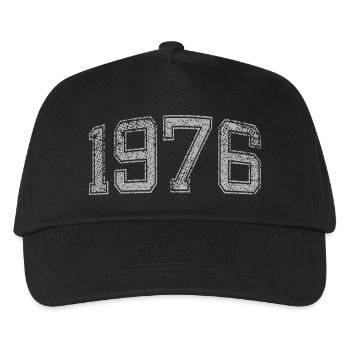 1976 Jahrgang - Kinder Basecap - Schwarz - Vorne