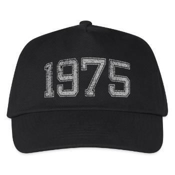 1975 Jahrgang - Kinder Basecap - Schwarz - Vorne