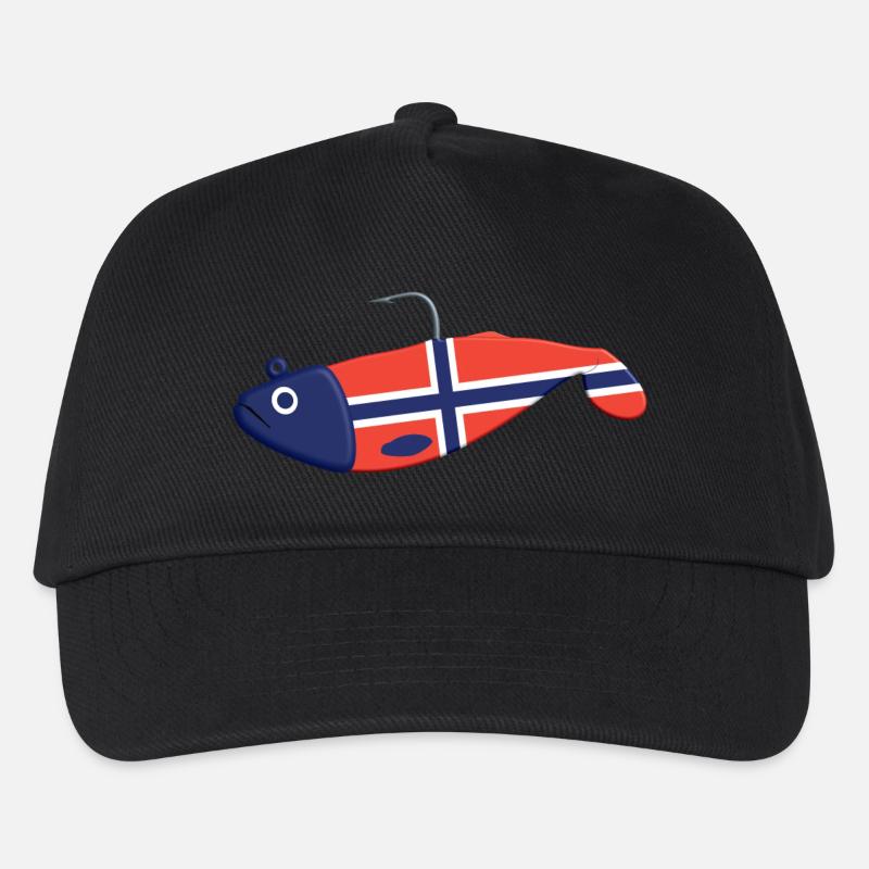 Gummifisch Big Norwegen - Kinder Basecap - Schwarz