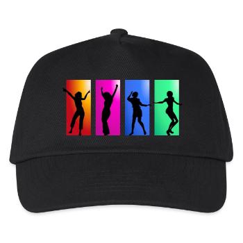 ballerina ballett dance dancer tanz taenzer yoga45 - Kinder Basecap - Schwarz - Vorne