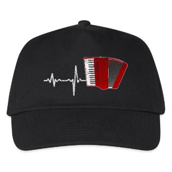 Gift Heartbeat Accordion - Kids’ Baseball Cap - black - Front