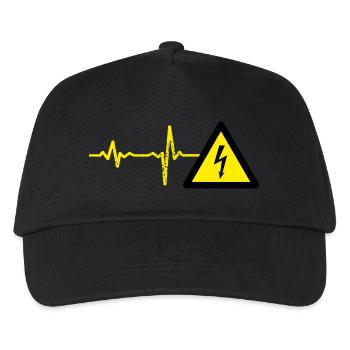 Gift heartbeat electro - Kids’ Baseball Cap - black - Front
