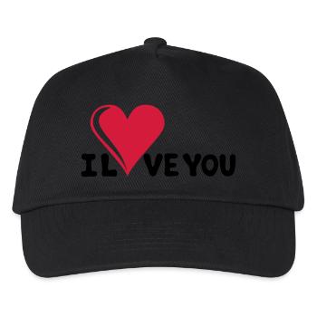 I LOVE YOU - Kinder Basecap - Schwarz - Vorne