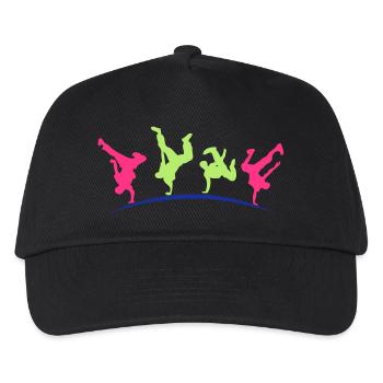 Break Dance Hip-Hop-danseur18 - Kinder Basecap - Schwarz - Vorne