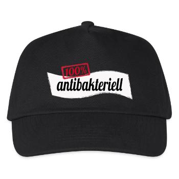 100% antibakteriell gegen Krankheit Geschenk - Kinder Basecap - Schwarz - Vorne