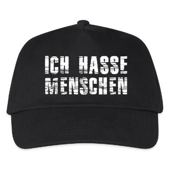 Ich hasse Menschen - Kinder Basecap - Schwarz - Vorne