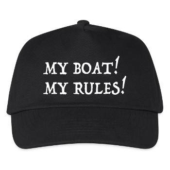 MY BOAT MY RULES - Kids’ Baseball Cap - black - Front