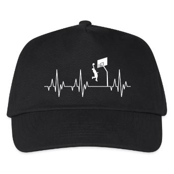 Heartbeat ECG Basketball Netball Player Sport - Kids’ Baseball Cap - black - Front