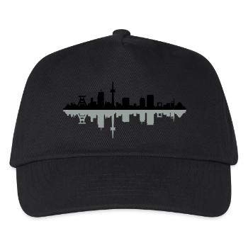 Skyline Essen - Kinder Basecap - Schwarz - Vorne