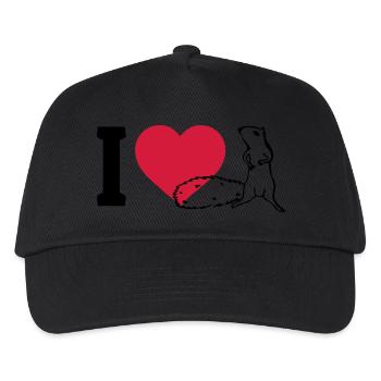 I love Squirrels j'aime les écureuils - Casquette de baseball Enfant - noir - Devant