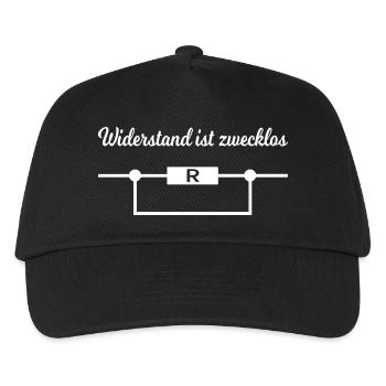 Widerstand ist zwecklos Schaltkreis - Kinder Basecap - Schwarz - Vorne