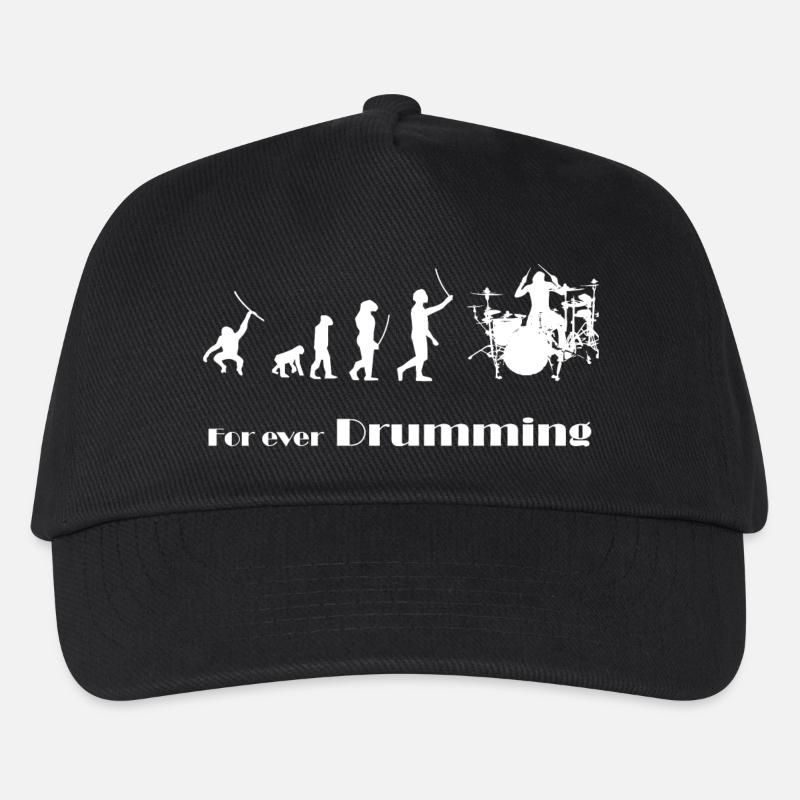 Evolution - Pour toujours jouer du tambour - Casquette de baseball Enfant - noir