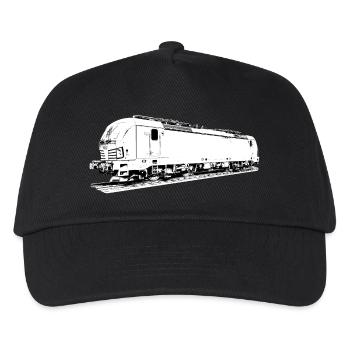 Electric locomotive - Kids’ Baseball Cap - black - Front
