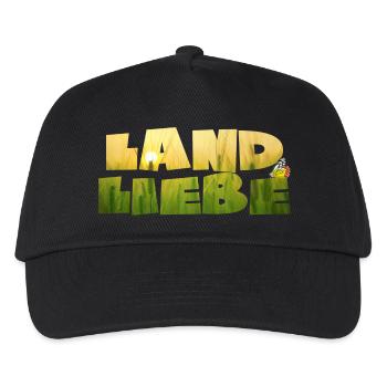 natur 3 landliebe mit weizen und schmetterling - Kinder Basecap - Schwarz - Vorne