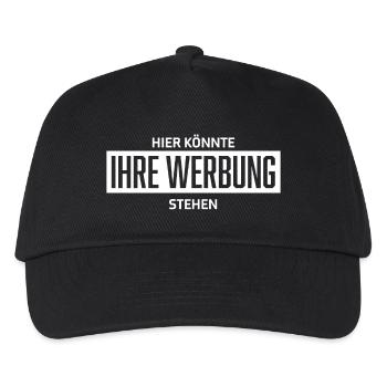 Hier könnte ihre Werbung stehen - Kinder Basecap - Schwarz - Vorne