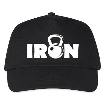 kettlebell fitness training musculation symbole équipe - Casquette de baseball Enfant - noir - Devant