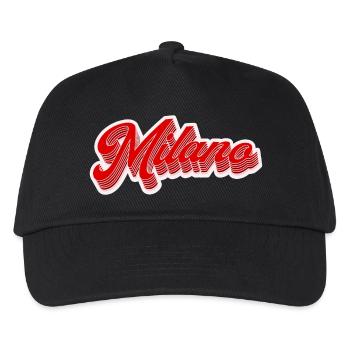 Milano Retro Lettering - Kids’ Baseball Cap - black - Front