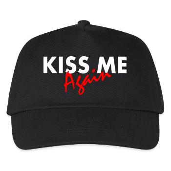 Kiss me again - Kinder Basecap - Schwarz - Vorne