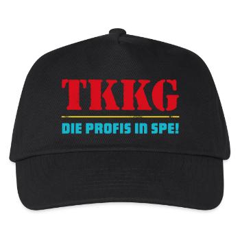 TKKG Die Profis In Spe! Buntes Logo - Kinder Basecap - Schwarz - Vorne