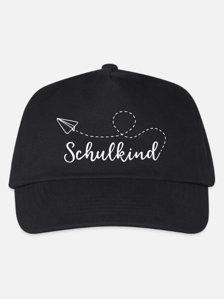 Schulkind - Papierflieger - Kinder Basecap - Schwarz