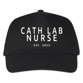 Cath Lab Nurse Est. 2023 Diplom-Krankenpflegeschüler - Kinder Basecap - Schwarz - Vorne