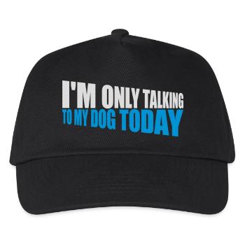 only talking to dog - Kids’ Baseball Cap - black - Front