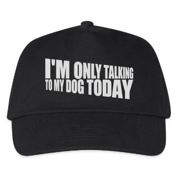 only talking to dog - Kids’ Baseball Cap - black - Front